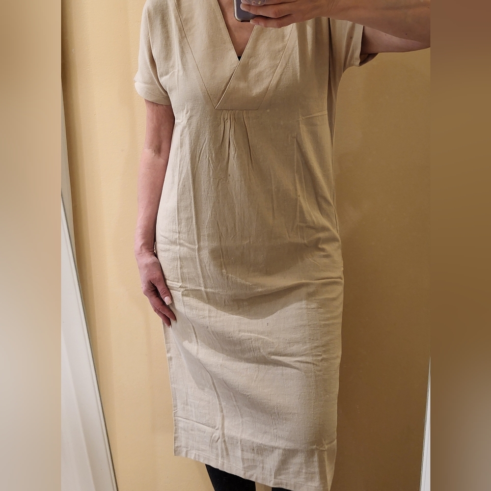Elegant Cream Midi Dress